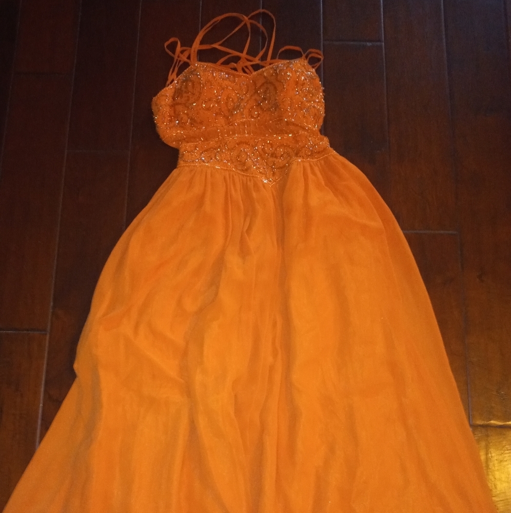 Orange Precious Formals Dress